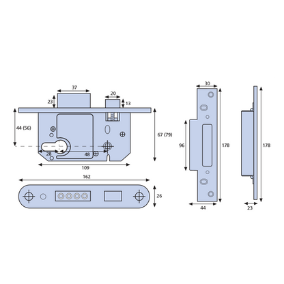 ERA 234 Fortress BS Euro Keyless Egress Key & Turn Sashlock With Cylinder