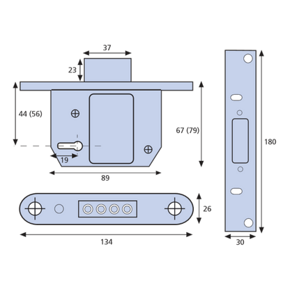 ERA Fortress 261 & 361 BS 5 Lever Deadlock