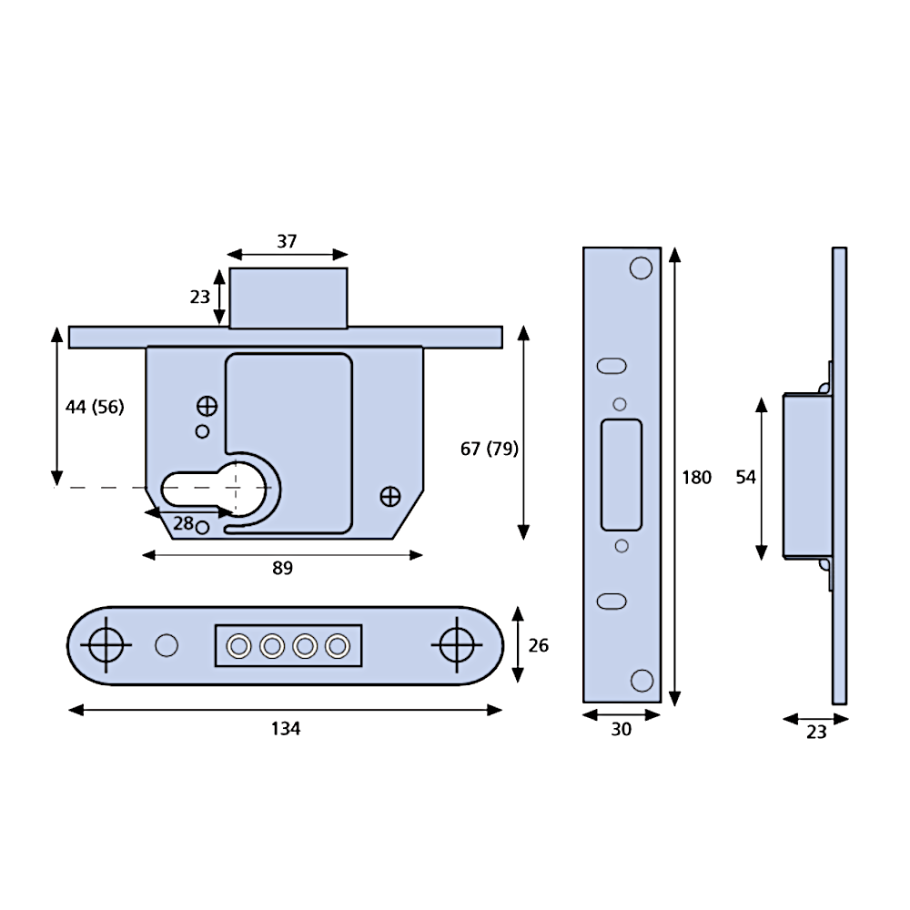 ERA 263 & 363 Fortress BS Euro Deadlock With Cylinder