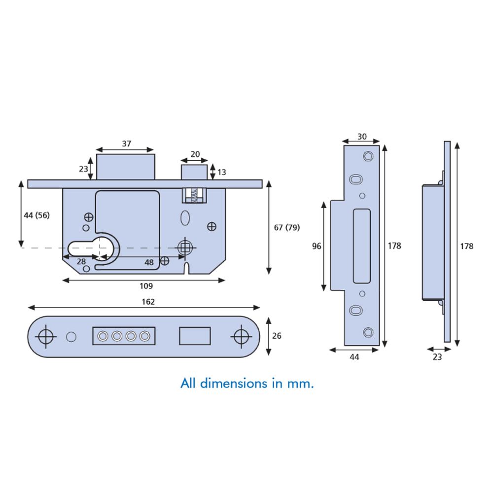 ERA 264 & 364 Fortress BS Euro Sashlock With Cylinder