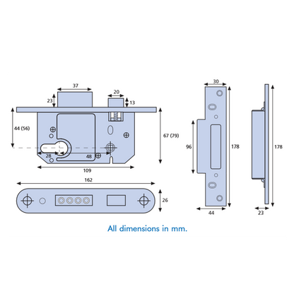 ERA 264 & 364 Fortress BS Euro Sashlock With Cylinder