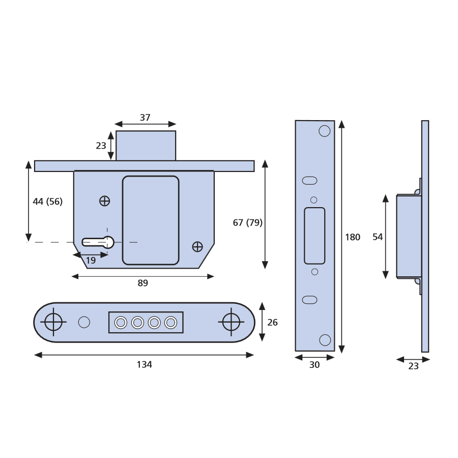 ERA 333 Fortress BS Euro Key & Turn Deadlock With Cylinder