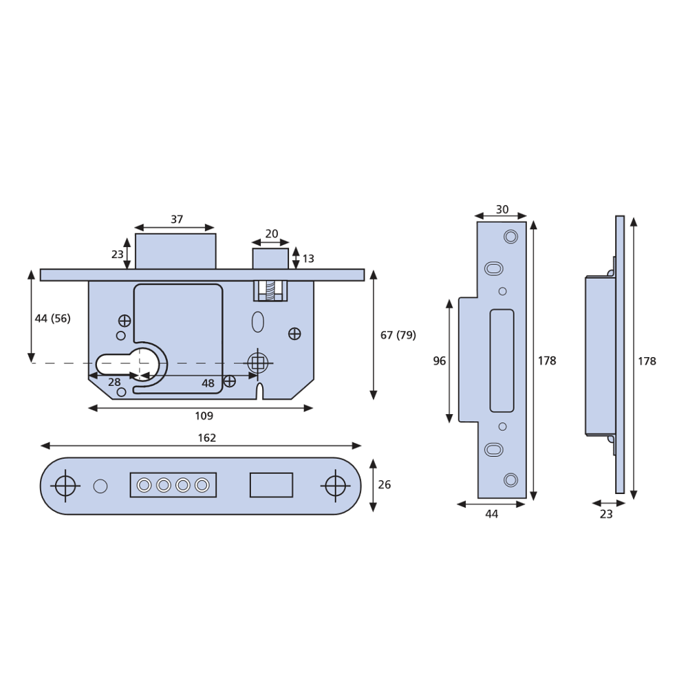 ERA 334 Fortress Fortress BS BS Euro Keyless Egress Key & Turn Sashlock With Cylinder