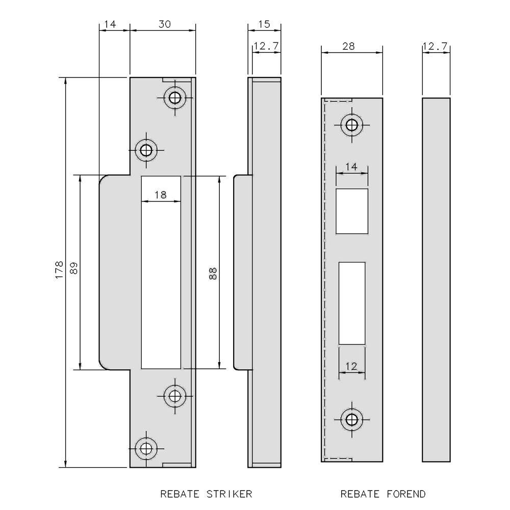 ERA 428 13mm Sashlock Rebate
