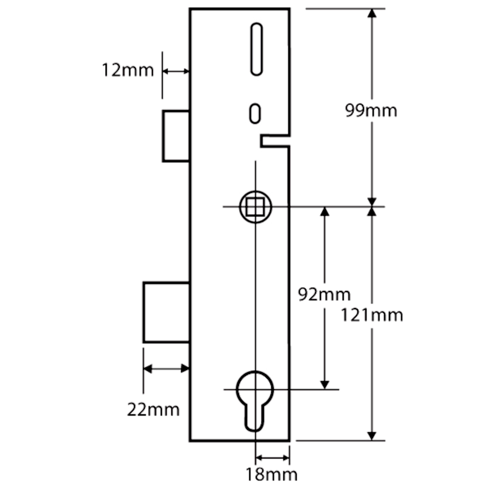 ERA Lever Operated Latch & Deadbolt Split Spindle - Centre Case