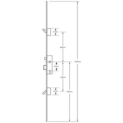 ERA Vectis Lever Operated Latch & Deadbolt Split Spindle - 2 Hook