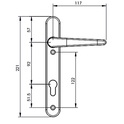 ERA Classic 92PZ UPVC Lever/Lever UPVC Furniture 3295
