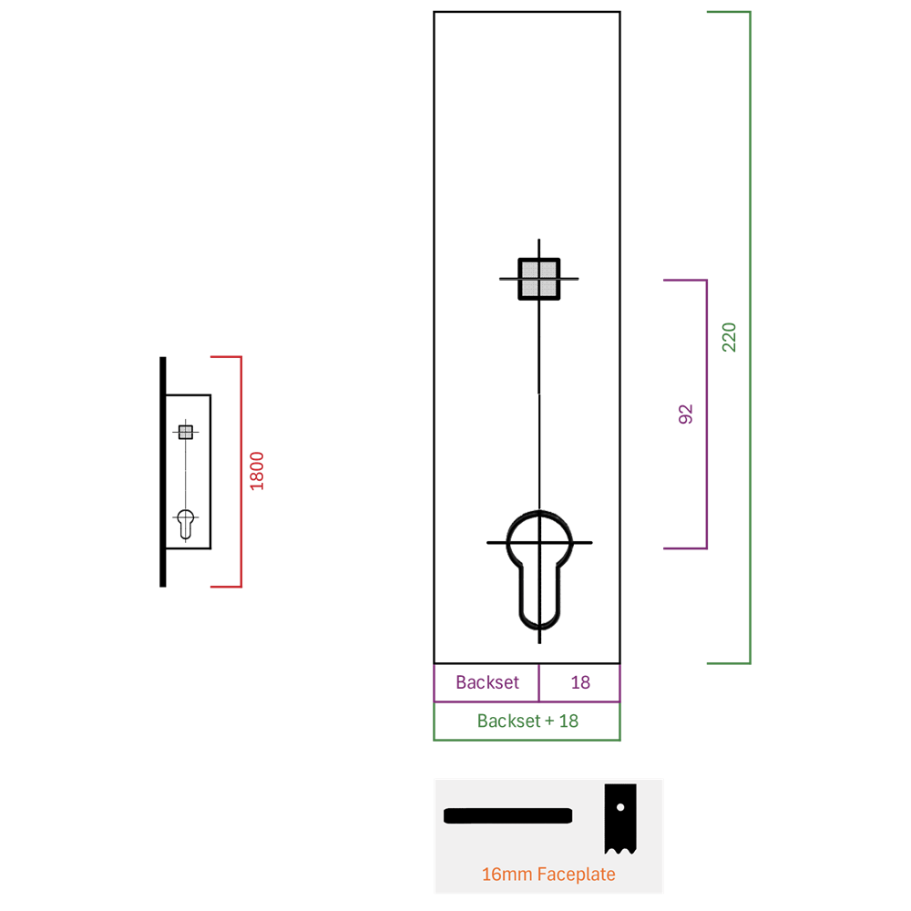 ERA Lever Operated Euro Profile Slave Lock