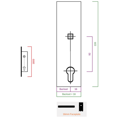 ERA Lever Operated Euro Profile Slave Lock