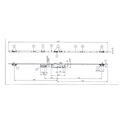 ERA Lever Operated Latch & Deadbolt Split Spindle - 20mm Faceplate - 2 Large Hooks & Deadlock