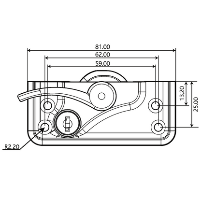 ERA High Security Heritage Lever Pivot Lock