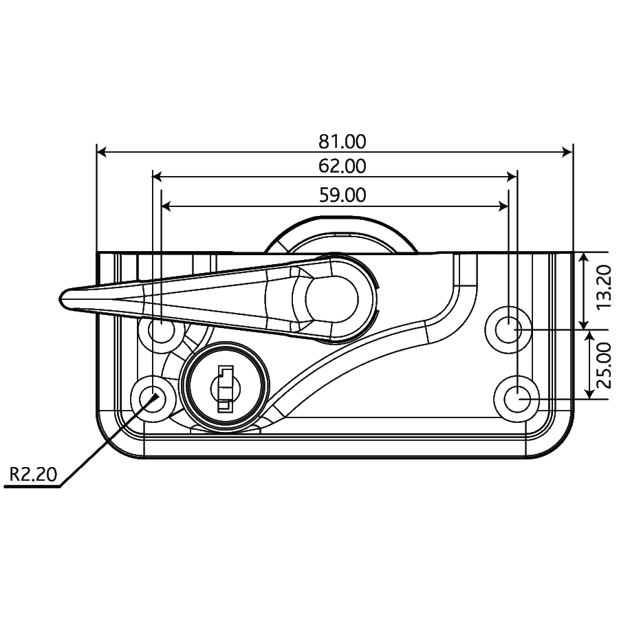 ERA Standard Classic Lever Pivot Lock