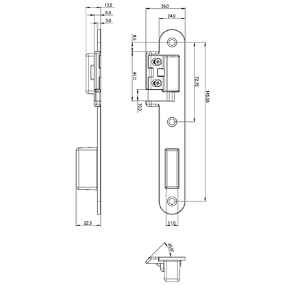 ERA SureFire Centre Keep To Suit Timber Doors