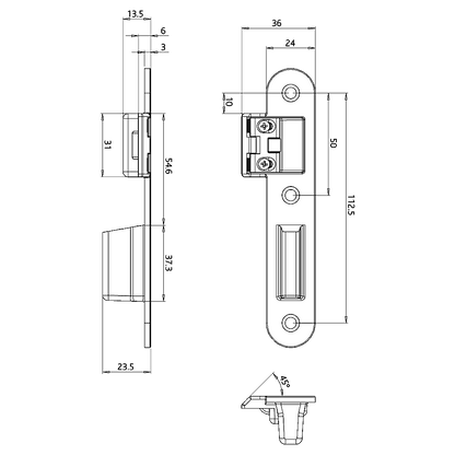 ERA SureFire Hook Keep To Suit Timber Doors