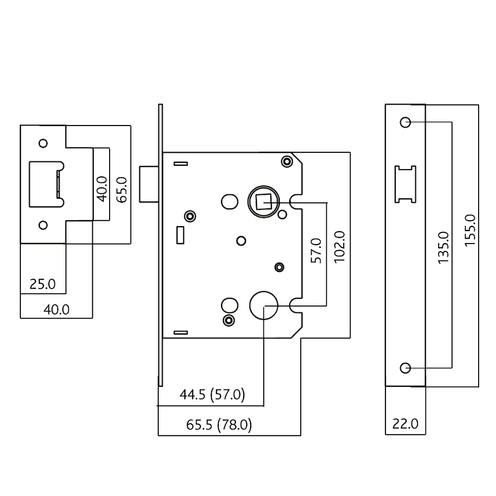 ERA Valiant Upright Latch Square End