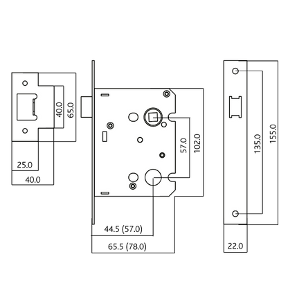 ERA Valiant Upright Latch Square End