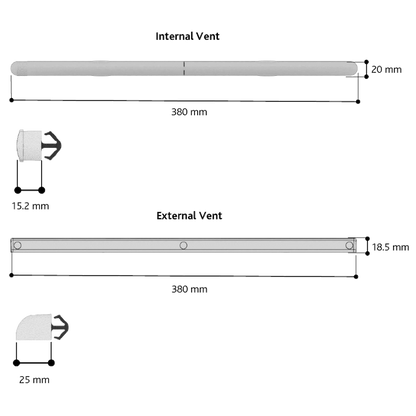 ERA Retro Fit Trickle Vent Internal & External Set 4000