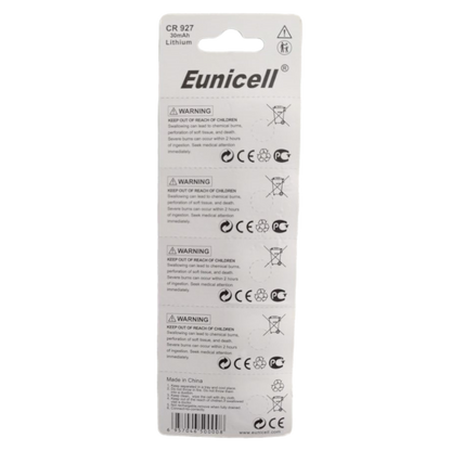 EUNICELL 3V CR927 Button Cell Battery (5 PER CARD)