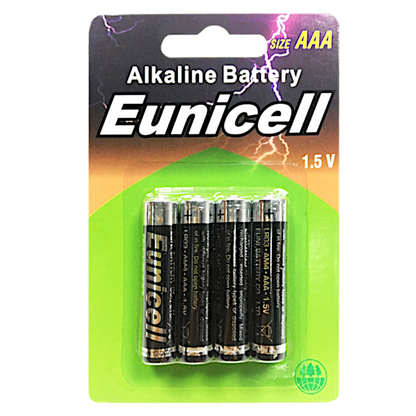 EUNICELL AAA 1.5V Alkaline Batteries (4 PER CARD)
