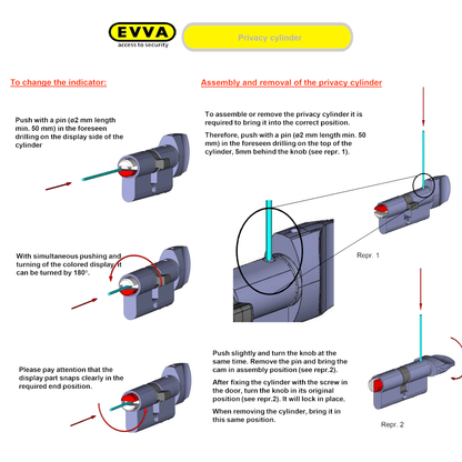 EVVA KDZ Euro WC Cylinder