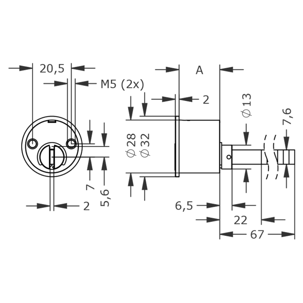EVVA EPSnp AZG Rim Cylinder Keyed To Differ
