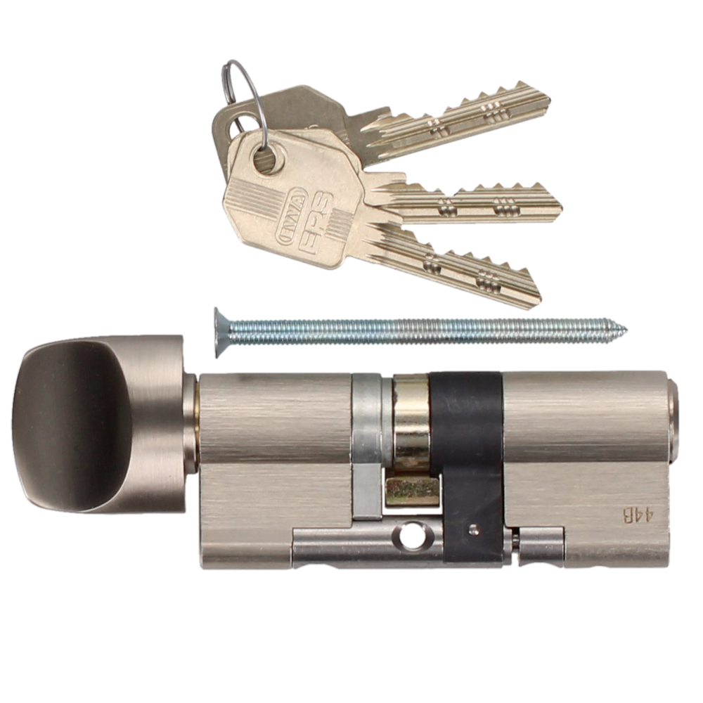 EVVA EPSnp KDZ Key & Turn Euro Cylinder Keyed To Differ 3 Keys TS007 3*
