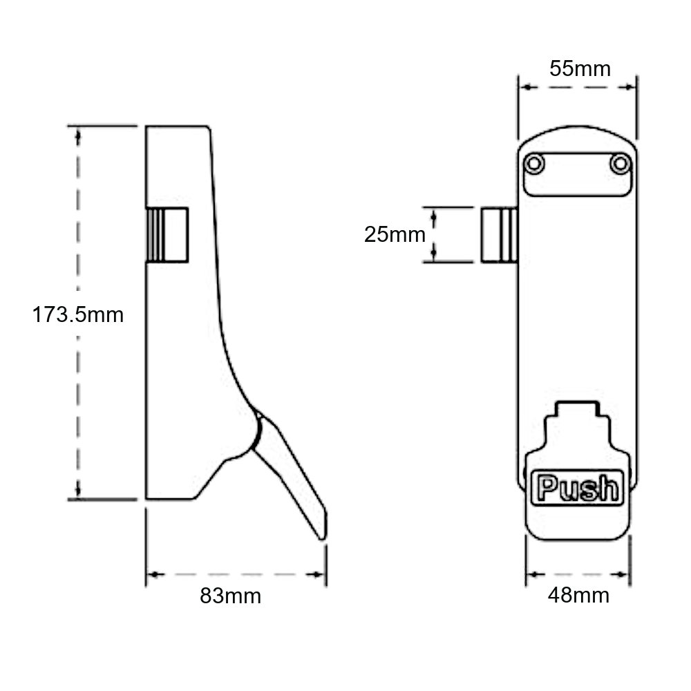 EXIDOR 297 Push Pad Panic Latch