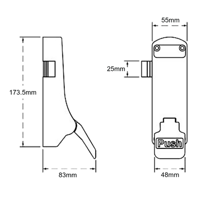 EXIDOR 297 Push Pad Panic Latch