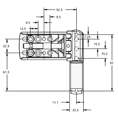 FAB & FIX Anchorage Lift Off Flag Hinge