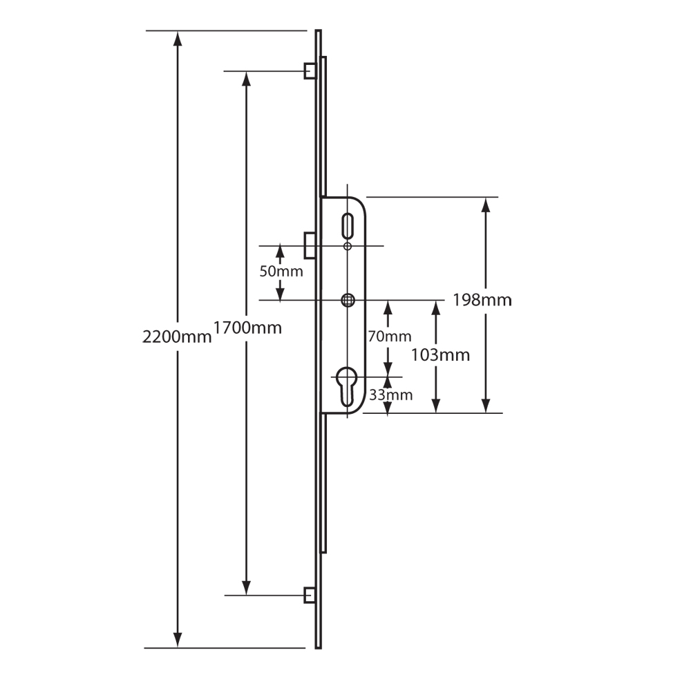 FERCO Lever Operated Latch Only - 2 Roller