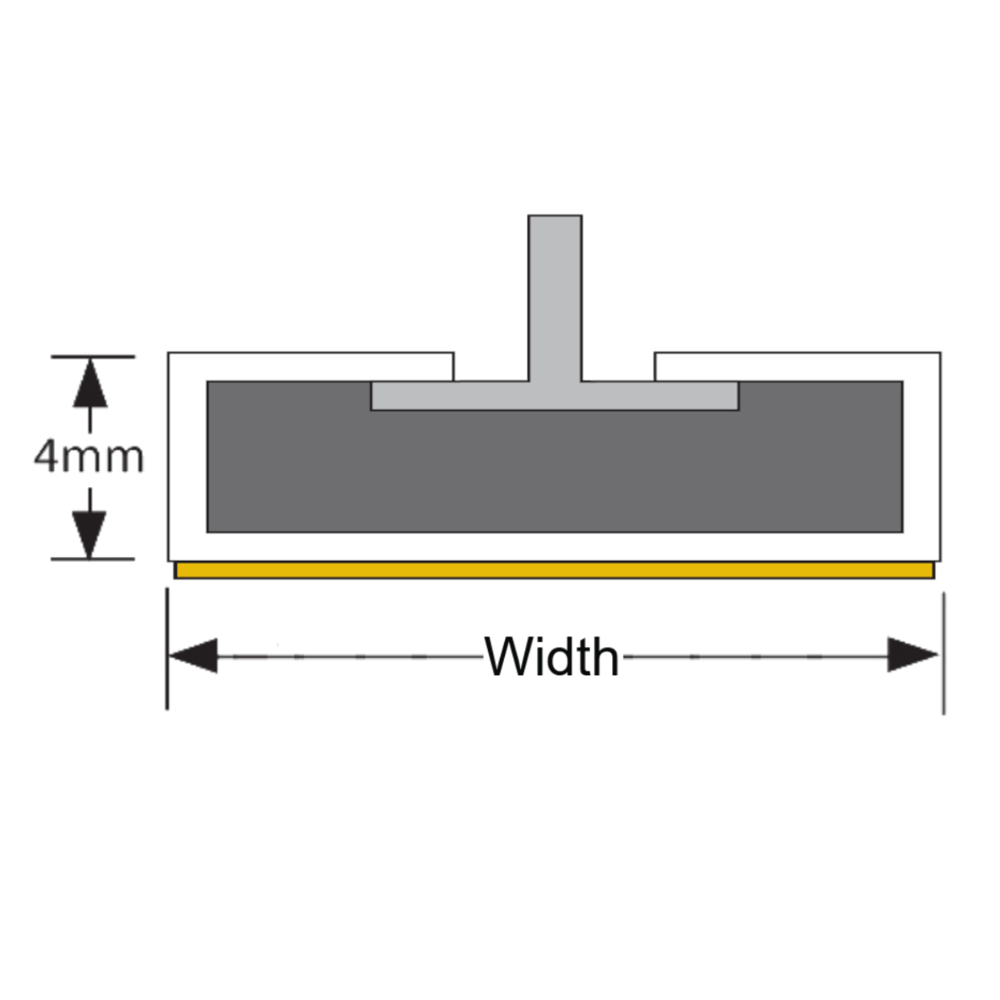 FIRESTOP Intumescent Strip 2.1m x 4mm Fire & Smoke Single Fin Seal