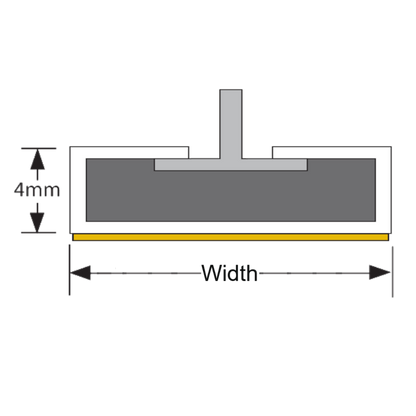 FIRESTOP Intumescent Strip 2.1m x 4mm Fire & Smoke Single Fin Seal