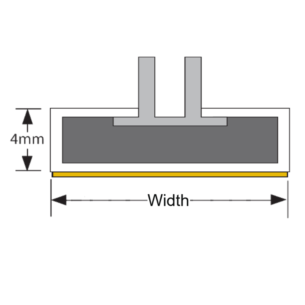 FIRESTOP Intumescent Strip 2.1m x 4mm Fire & Smoke Double Fin Seal