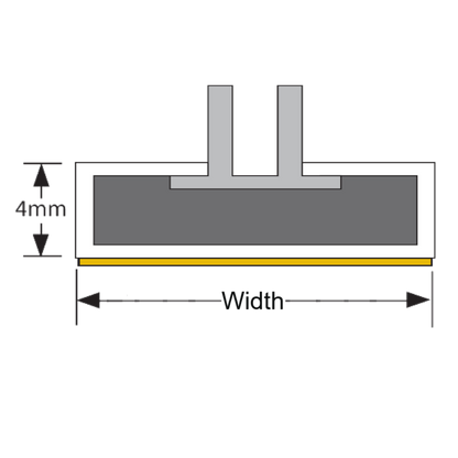 FIRESTOP Intumescent Strip 2.1m x 4mm Fire & Smoke Double Fin Seal