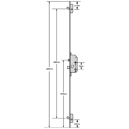 FIX 6025H Lever Operated Latch & Deadbolt - 2 Hook