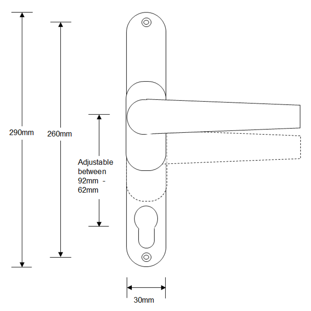 FLEXI UPVC Lever Door Furniture