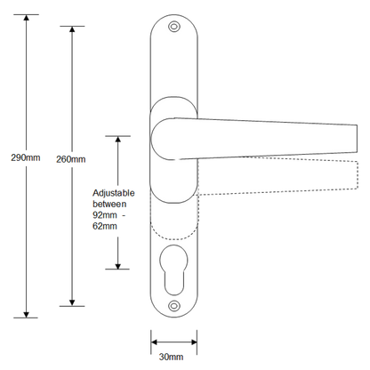 FLEXI UPVC Lever Door Furniture
