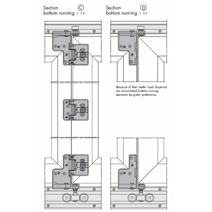 Siegenia FS Portal Bifold Patio Door Replacement Middle Hinge