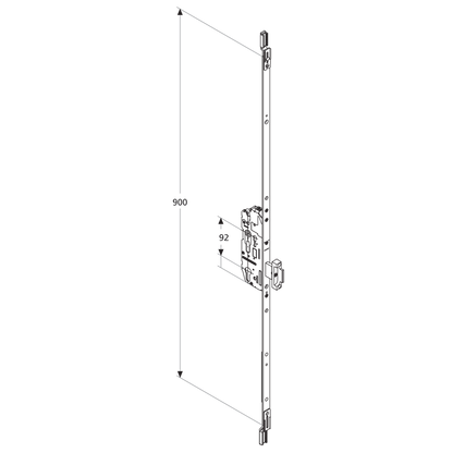 FUHR 870 Type 8 Passive Deadbolt Emergency Exit & Panic Door Lock