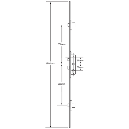 FULLEX SL16 Lever Operated Latch & Deadbolt Split Spindle - 2 Dead Bolt