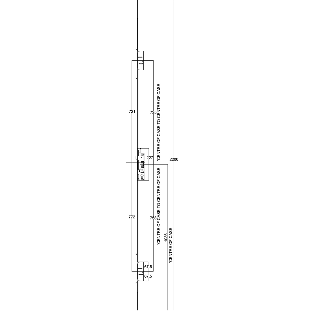 FULLEX XL Lever Operated Latch & Hookbolt Twin Spindle - 2 Hook, 2 Anti-Lift & 4 Roller