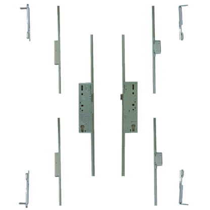 FULLEX Crimebeater Direct Fit Double Door Set 45/92 Latch & Deadbolt 2 Hook - Split Spindle