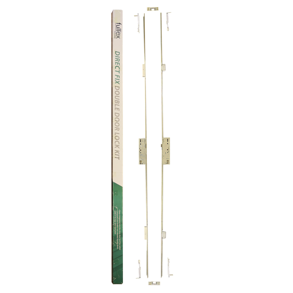 FULLEX Crimebeater Direct Fit Double Door Set 45/92 Latch & Deadbolt 2 Hook - Split Spindle
