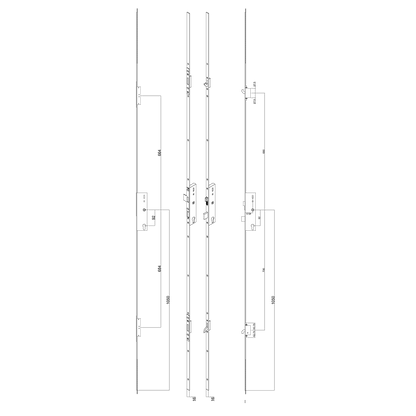FULLEX Crimebeater Direct Fit Double Door Set 45/92 Latch & Deadbolt 2 Hook - Split Spindle