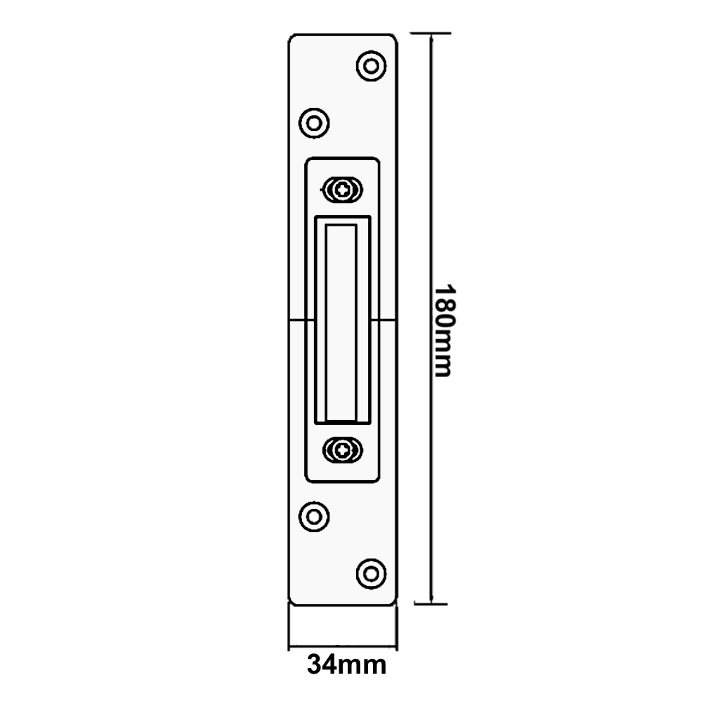 FULLEX XLC Crimebeater Deadbolt Keep Square Forend