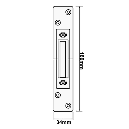 FULLEX XLC Crimebeater Deadbolt Keep Square Forend
