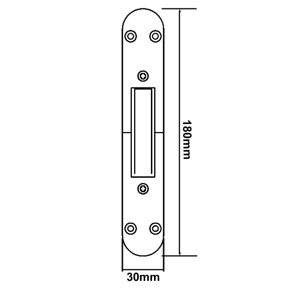 FULLEX XLC Crimebeater Deadbolt Keep Radius Forend