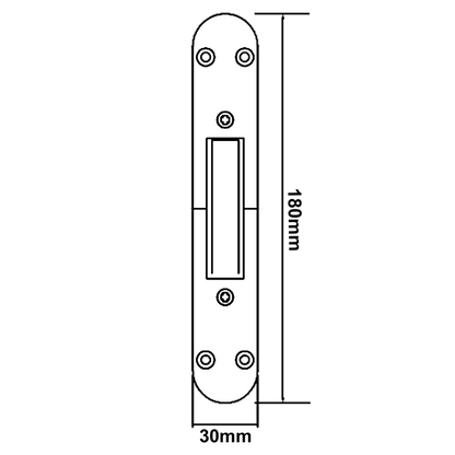 FULLEX XLC Crimebeater Deadbolt Keep Radius Forend