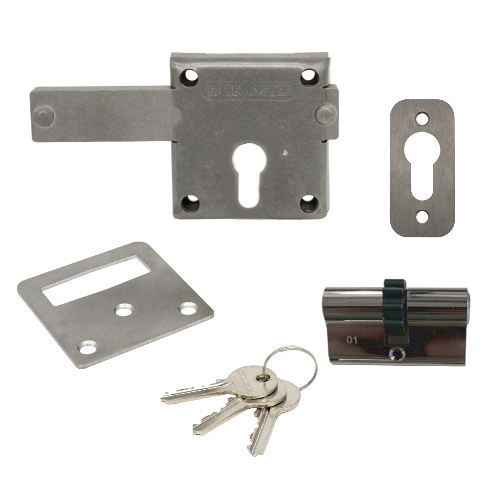 GATEMASTER Long Throw Gate Locking Bolt With Cylinder