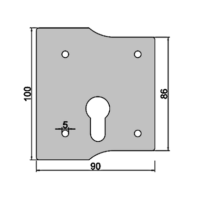 GATEMASTER Standard Lock Plate GLBP
